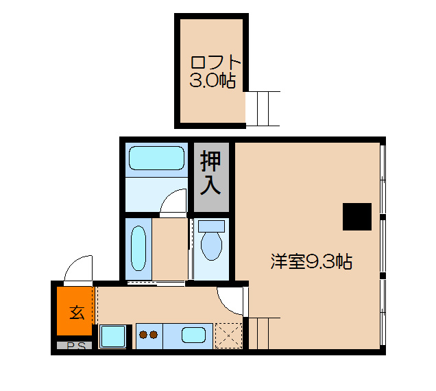 M＆M’s apartmentの間取り