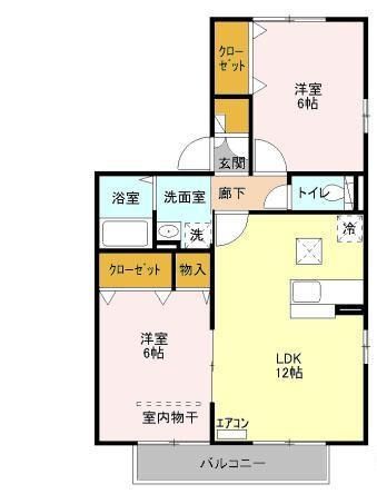 川口市大字安行のアパートの間取り