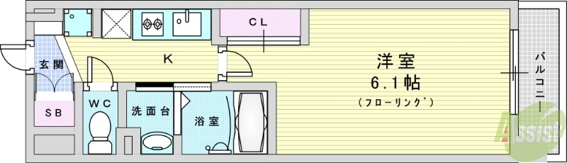 Luxe新大阪西の間取り