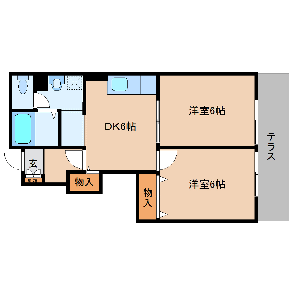 大和高田市土庫のアパートの間取り