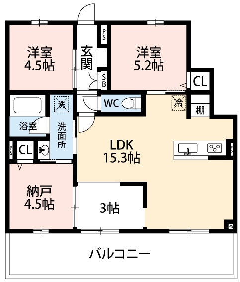 エスリーアアオの間取り