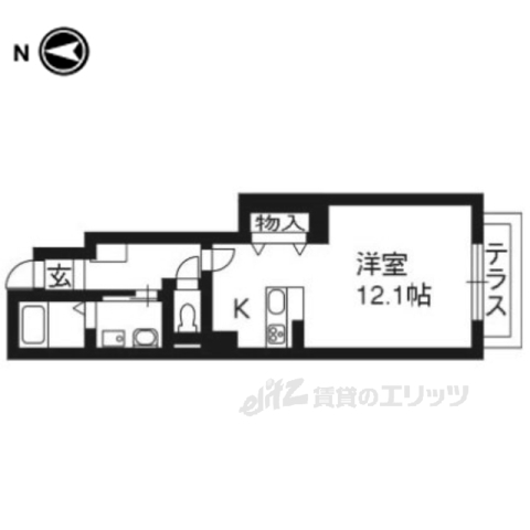 エコー桂Ａ棟の間取り