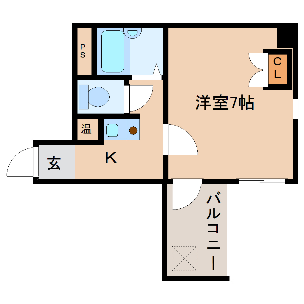 奈良市林小路町のマンションの間取り