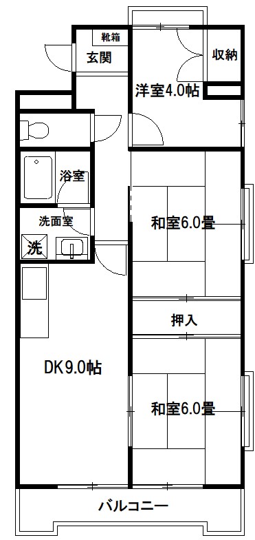 さいたま市北区大成町のマンションの間取り