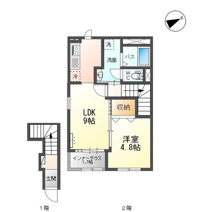 山形市山家町のアパートの間取り