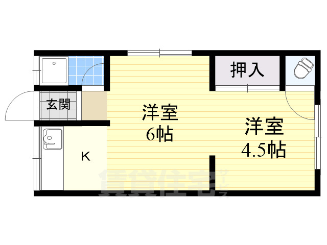 茨木市庄のアパートの間取り