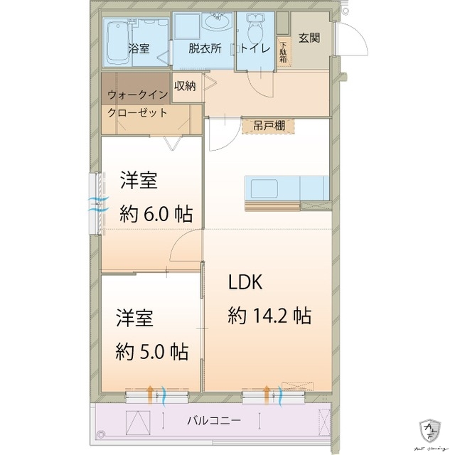 多治見市大原町のマンションの間取り