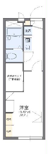 レオパレス八幡白川の間取り