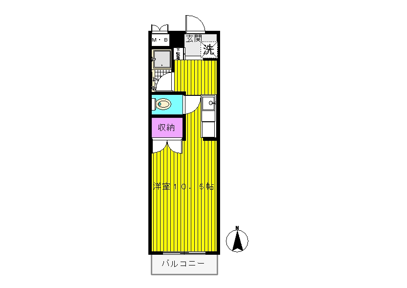 コーポアワムラ1の間取り