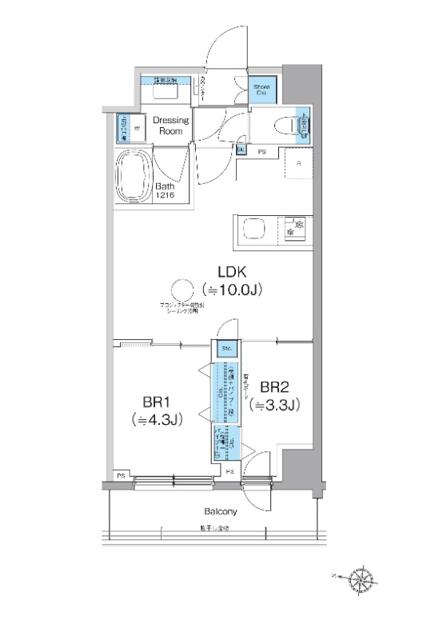 大田区仲池上のマンションの間取り