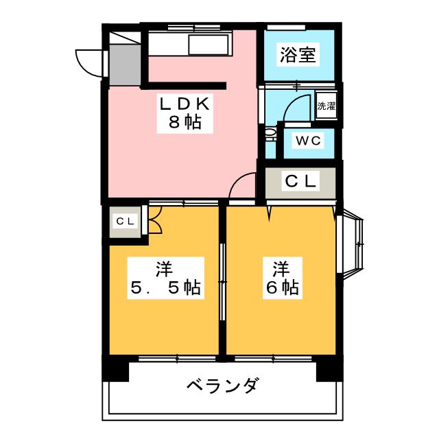 第２ロジィングス天野屋の間取り