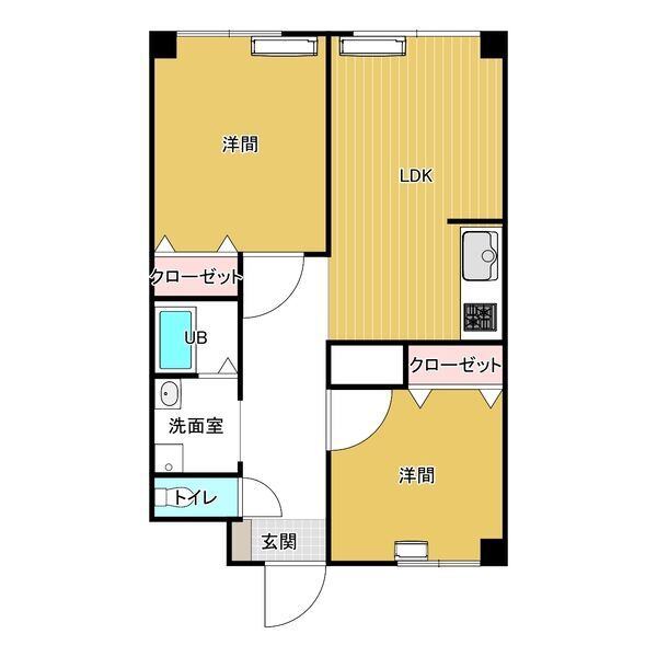 名古屋市瑞穂区上山町のマンションの間取り