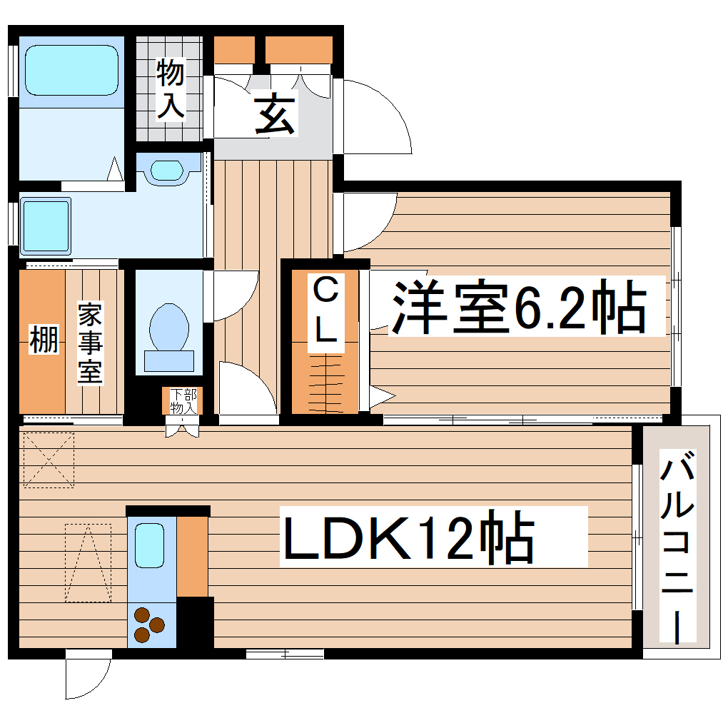 グリーンハイツAの間取り