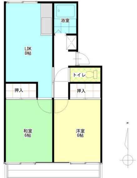 ハイツ五本杉の間取り