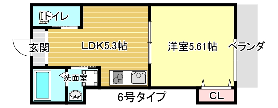 堺市堺区大町東のマンションの間取り