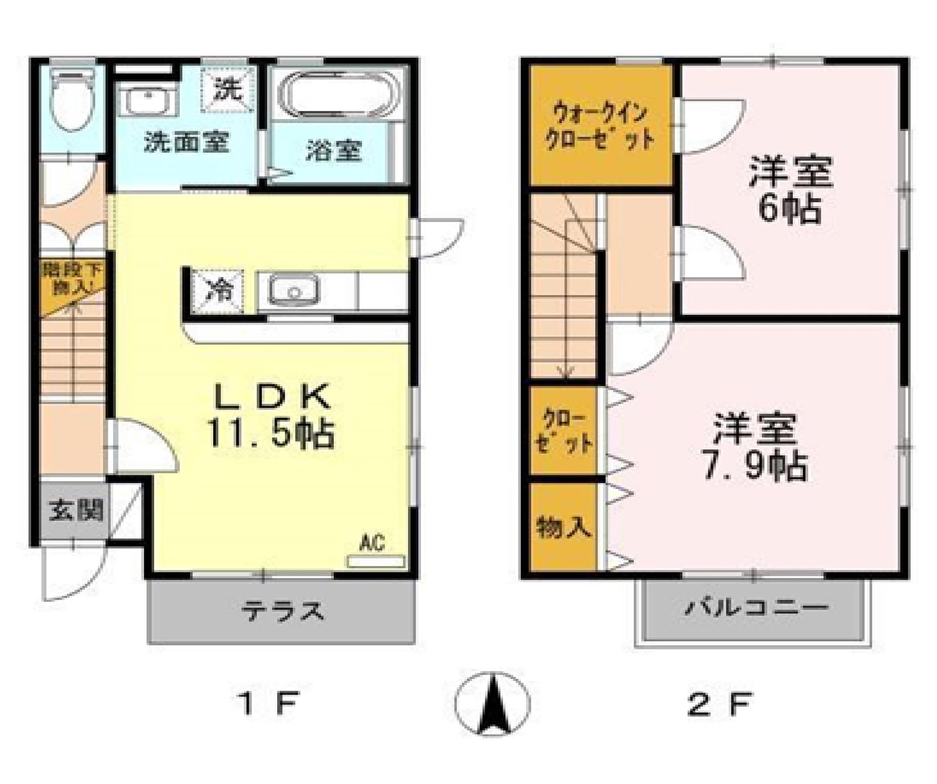 シレーヌ若宮　Ｂ棟の間取り