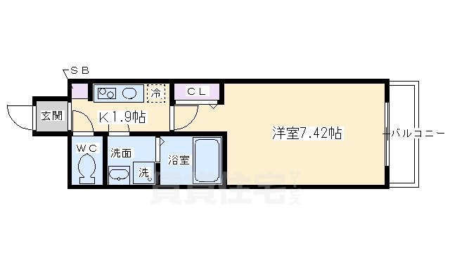 GARNET RESIDENCE 七条河原町の間取り