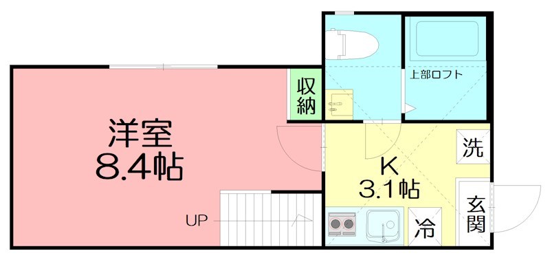 海老名市門沢橋のアパートの間取り