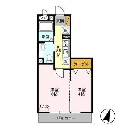 アビテ弁天の間取り