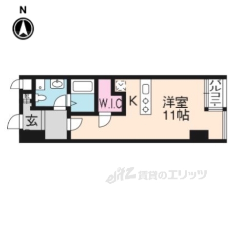 京都市上京区青龍町のマンションの間取り