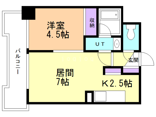 札幌市北区北十条西のマンションの間取り