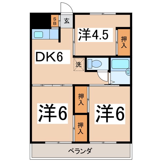 マンション西高橋の間取り