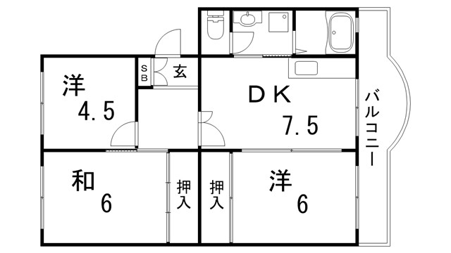 すずらん台コートの間取り