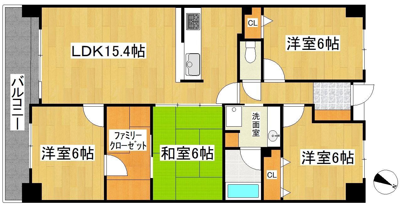 サーパス草津大路の間取り