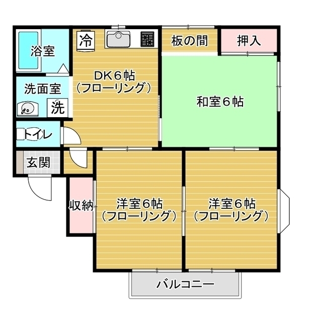 KハイツCの間取り写真