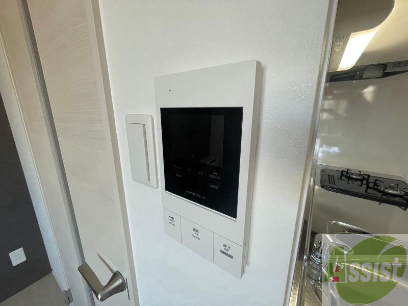 セキュリティ　ＴＶモニター付インターホンです。来客者の顔が見えるので安心！