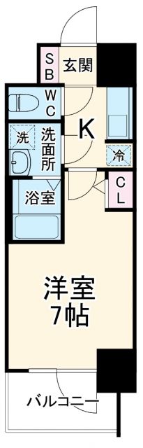 S-RESIDENCEドーム前千代崎の間取り写真