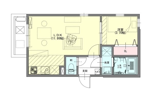 Q-STAGE住吉の間取り写真