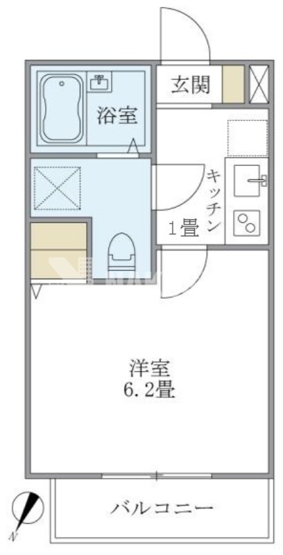 ミニョン若林の間取り写真