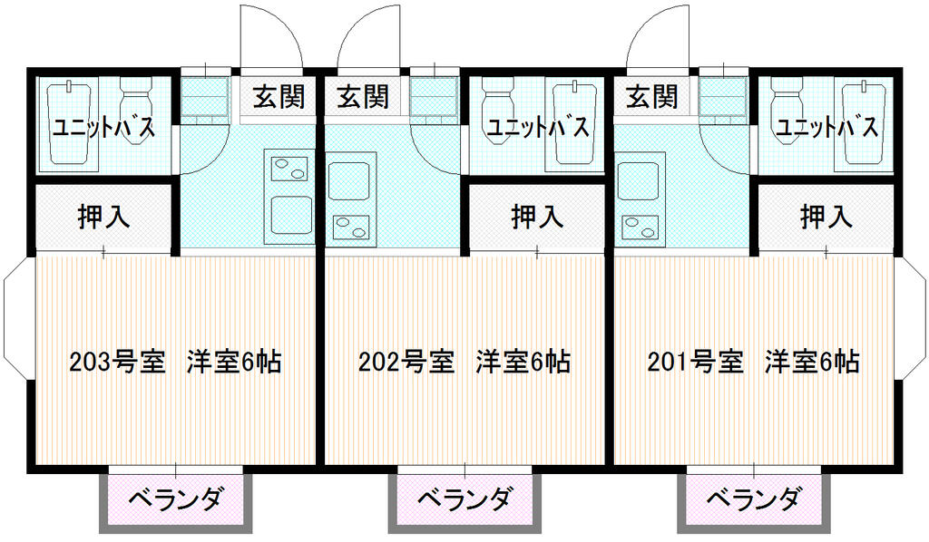 ナルヨシフラットの間取り写真