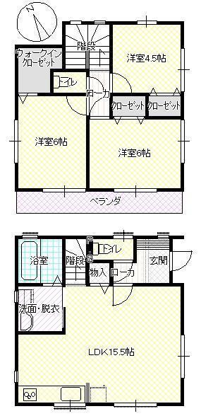 牛久町住宅C棟の間取り写真