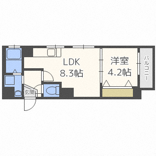 クラッセ知事公館前の間取り写真