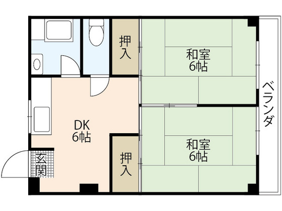 広島市中区東白島町のマンションの間取り