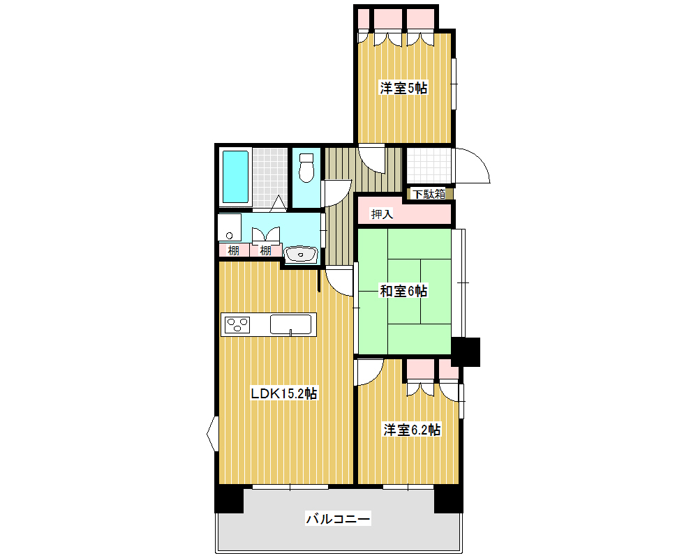 サーパスシティ新屋敷一番館の間取り