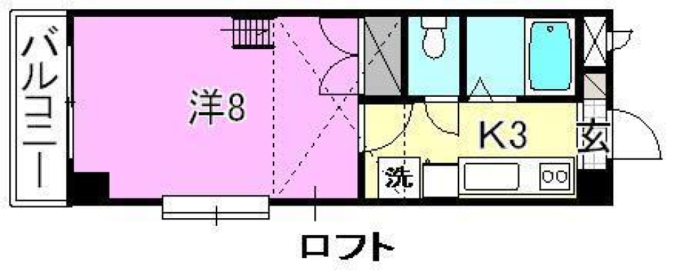 【ステューディオ ツキヤマの間取り】