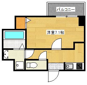 神戸市灘区岩屋北町のマンションの間取り