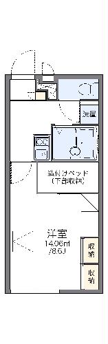 レオパレスフォンテーヌＡの間取り