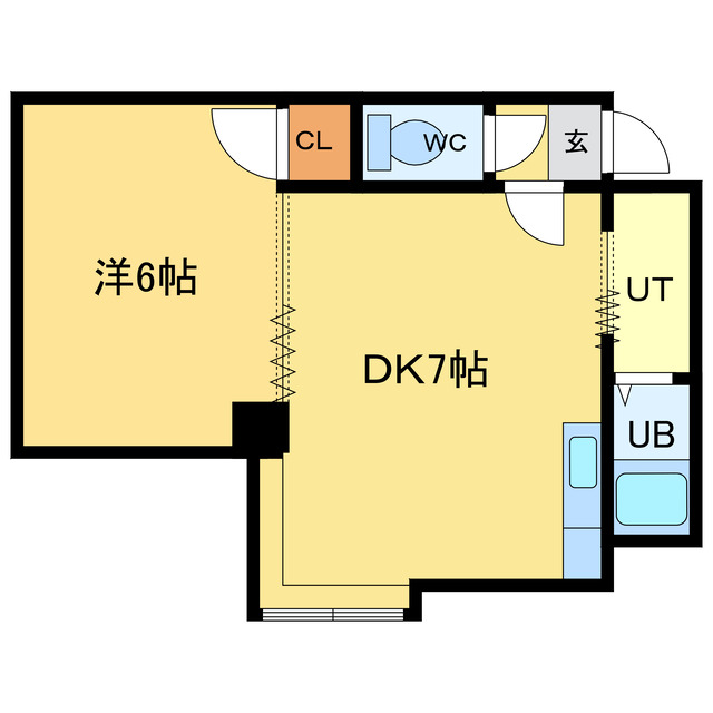 【シャトリエ元町（北３３条東１２丁目）の間取り】