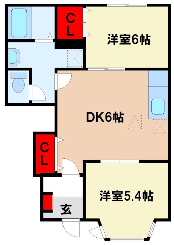 太宰府市御笠のアパートの間取り