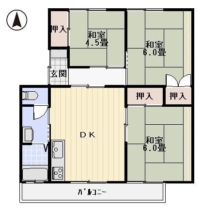 コーポおおわだの間取り