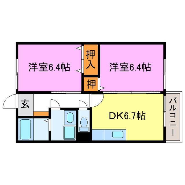 メゾングリーンヒルI・IIの間取り