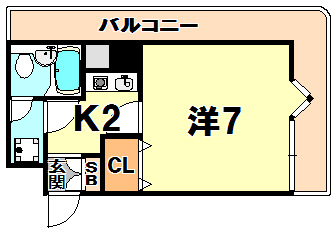 ライオンズマンション三宮東第２の間取り