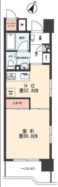 川崎市川崎区境町のアパートの間取り