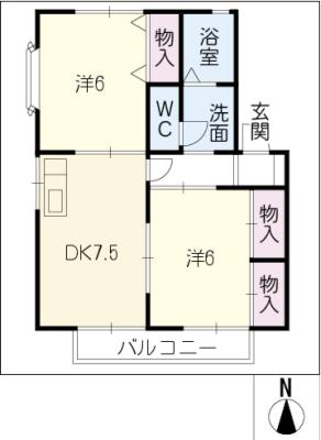 ネバーランド　Ａ棟の間取り