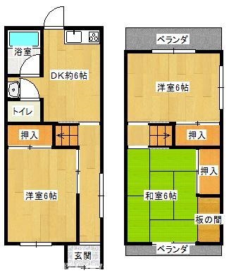 【楠葉丘戸建の間取り】