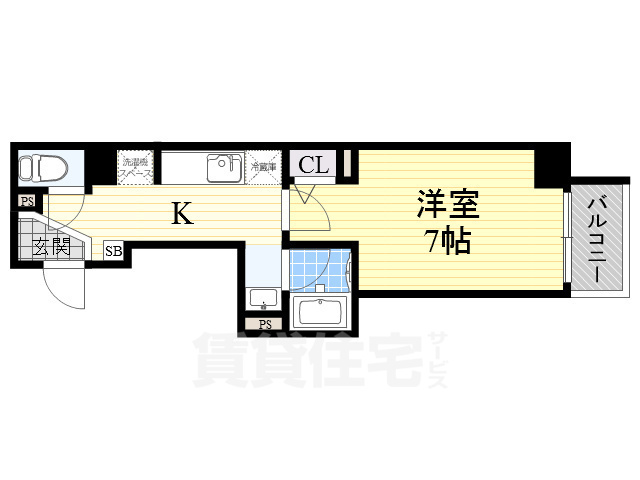 堺市堺区柳之町西のマンションの間取り